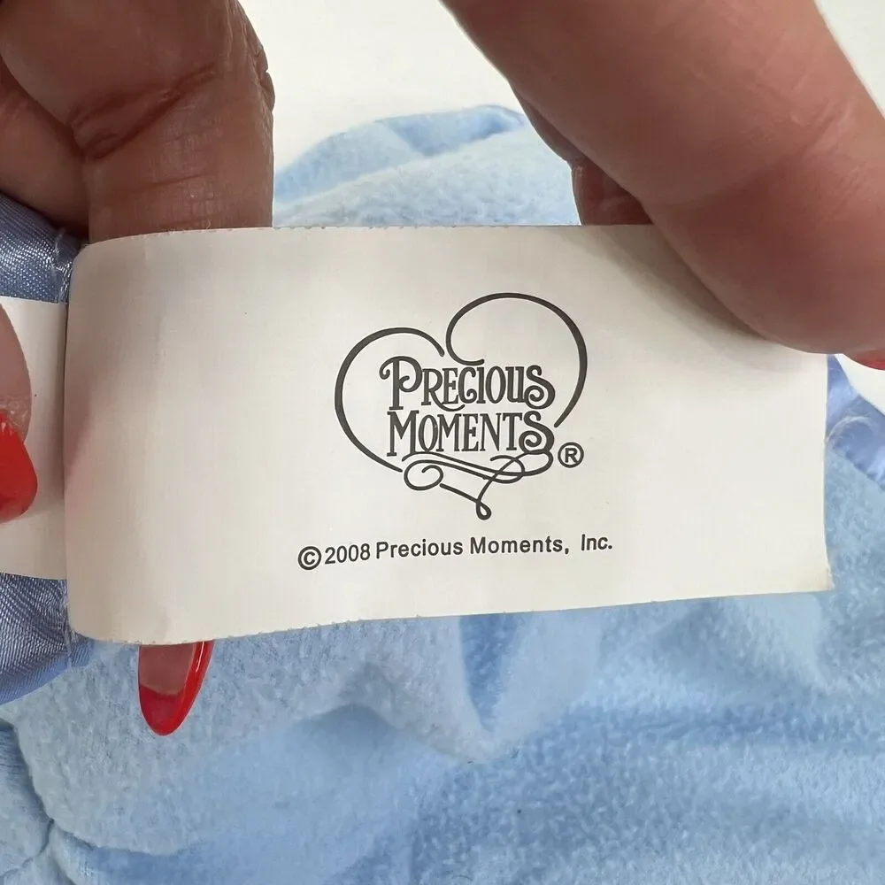 Precious Moments Jesus Loves Me Lamb Sheep Baby Security Blanket Lovey Blue Nunu
